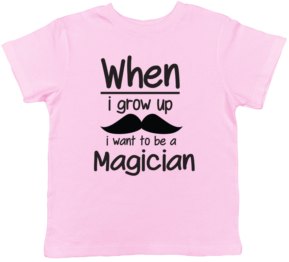 When I Grow Up I want to be a Magician Childrens Kids T-Shirt Boy Girl Magic Tee