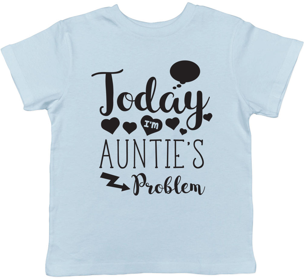 Oggi mi Zia problema per Bambini T-shirt Zia Zia Regalo Ragazzi Ragazze Tee