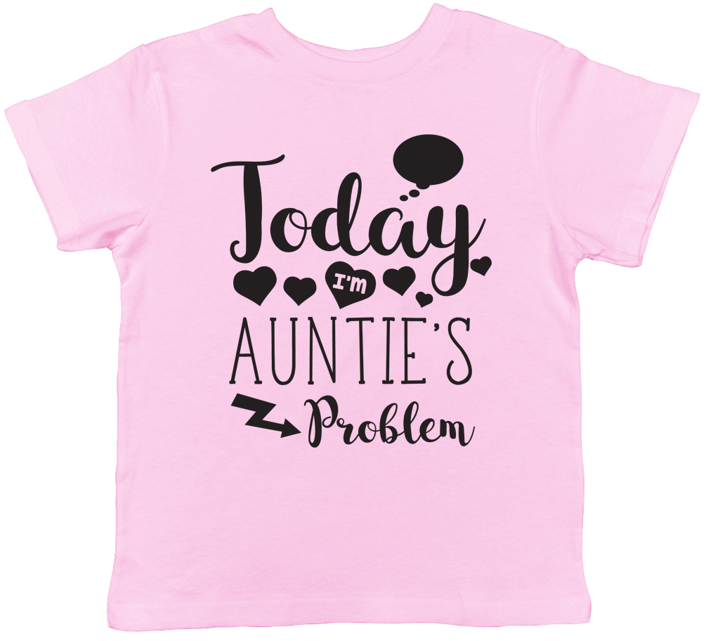 Oggi mi Zia problema per Bambini T-shirt Zia Zia Regalo Ragazzi Ragazze Tee