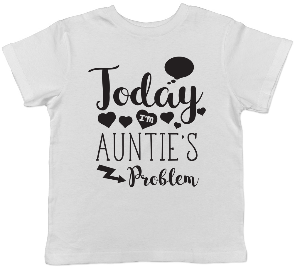Oggi mi Zia problema per Bambini T-shirt Zia Zia Regalo Ragazzi Ragazze Tee