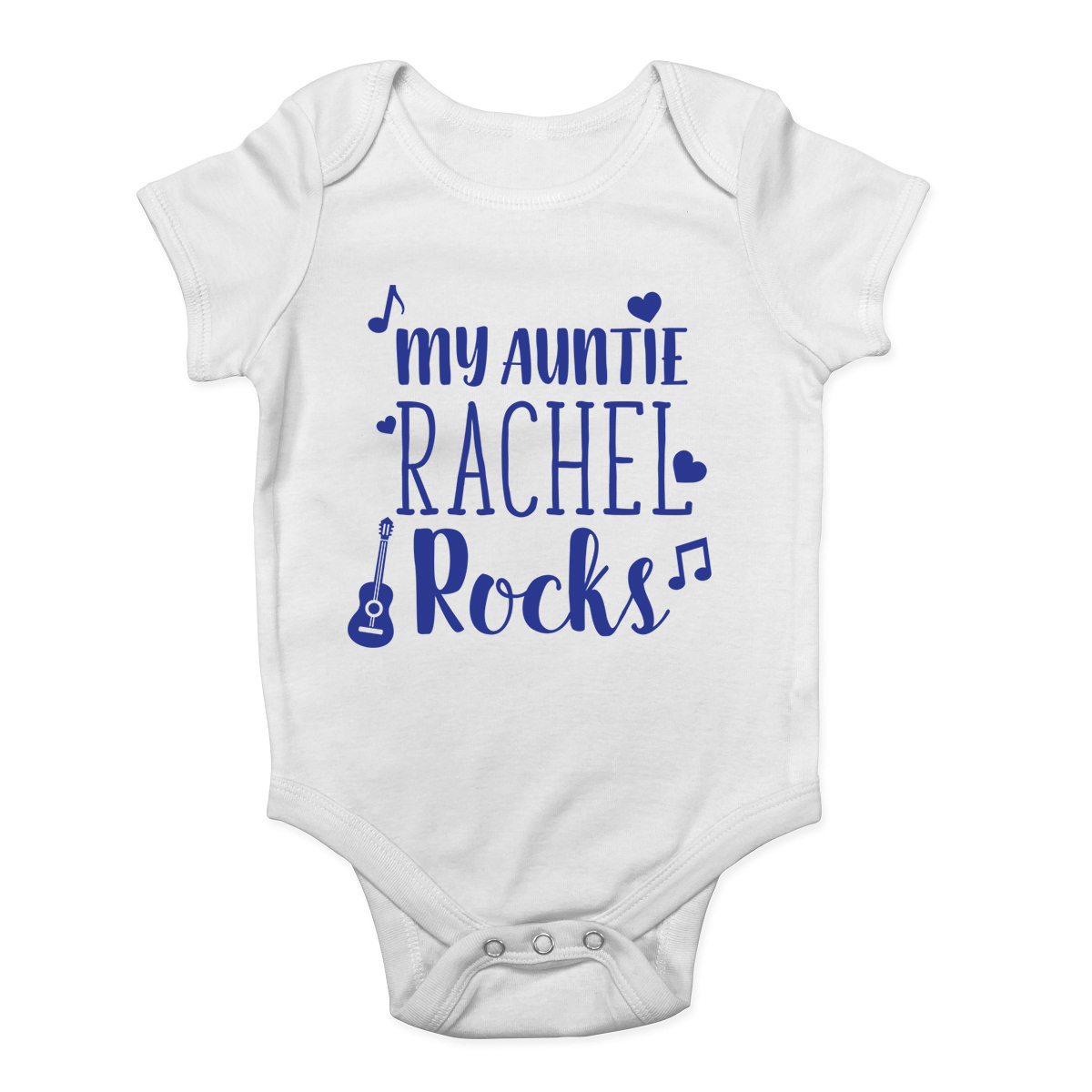 Personalised ANY NAME My Auntie Rocks Cute Boys Girls Baby Vest Bodysuit