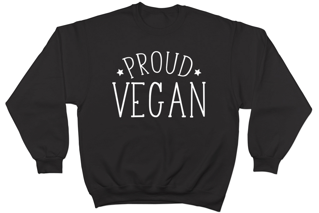 Proud Vegan Mens Womens Ladies Vegetarian Unisex Jumper Sweater Sweatshirt