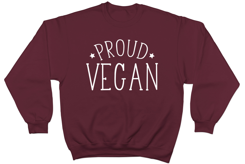 Proud Vegan Mens Womens Ladies Vegetarian Unisex Jumper Sweater Sweatshirt