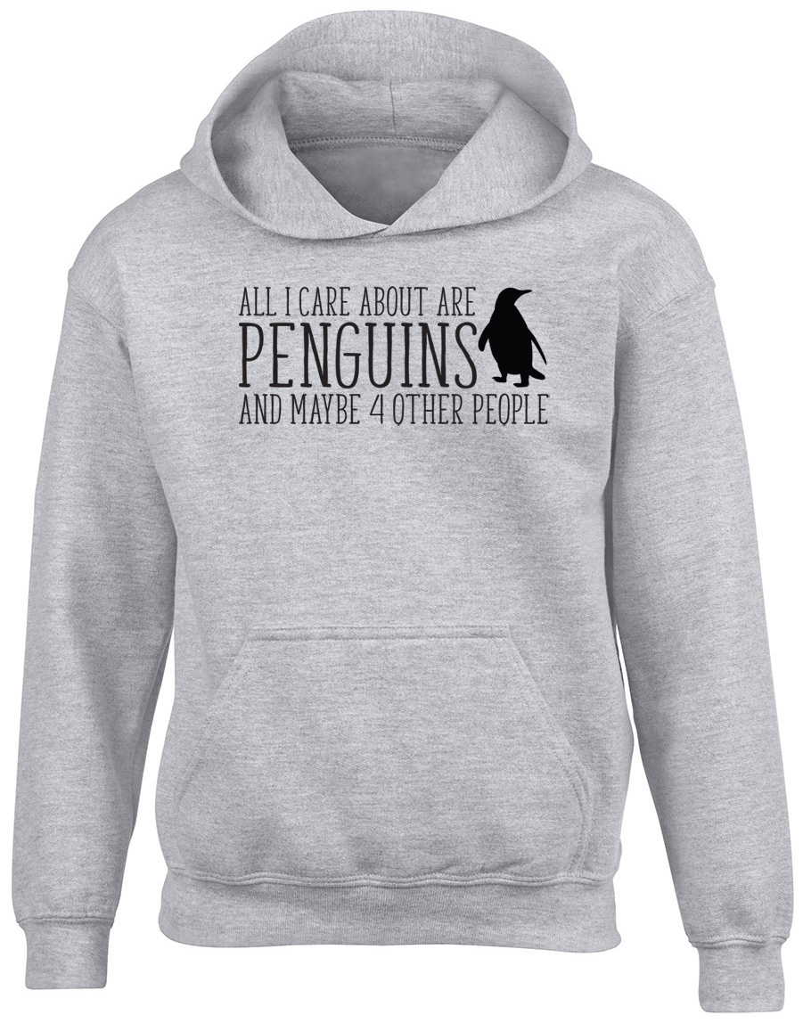 All I Care About sont les pingouins et Peut-être que 4 autres personnes Enfants Sweat à capuche