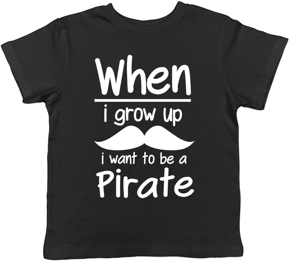 When I Grow Up I want to be a Pirate Childrens Kids T-Shirt Boys Girls Gift Tee - Picture 2 of 8