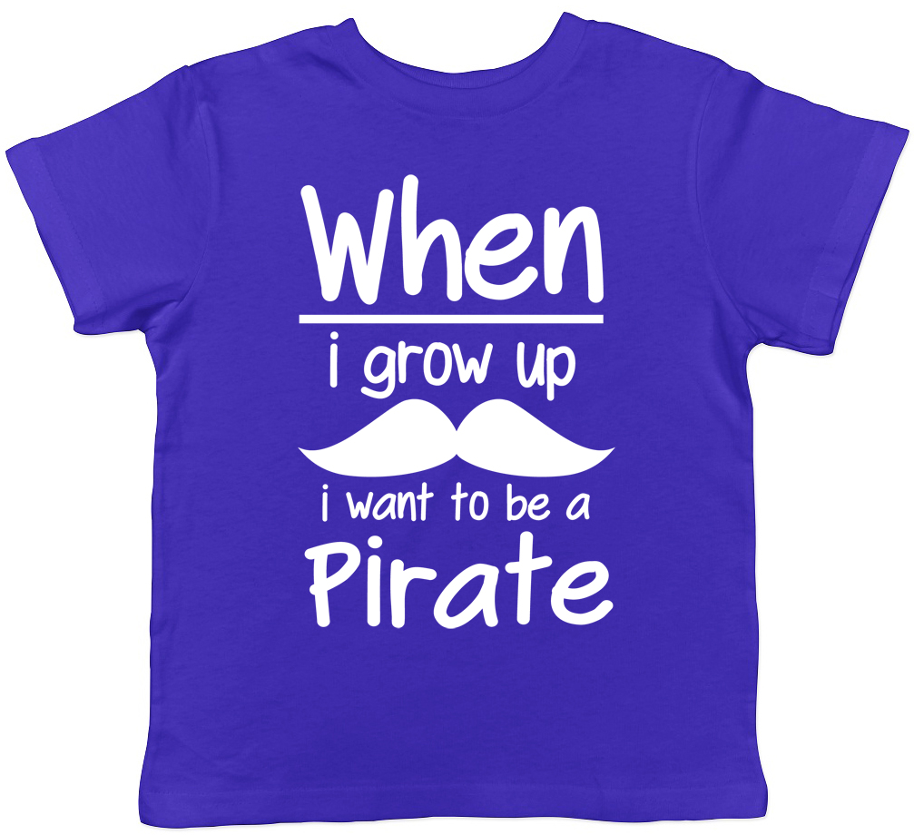 When I Grow Up I want to be a Pirate Childrens Kids T-Shirt Boys Girls Gift Tee - Picture 6 of 8