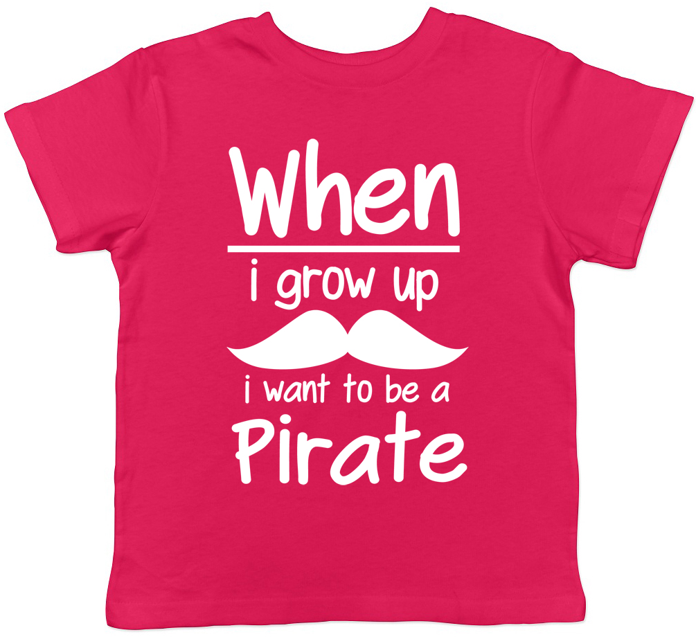 When I Grow Up I want to be a Pirate Childrens Kids T-Shirt Boys Girls Gift Tee - Picture 4 of 8