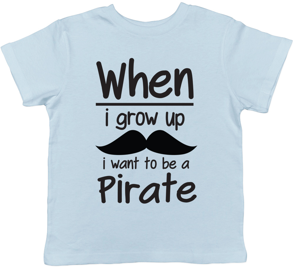 When I Grow Up I want to be a Pirate Childrens Kids T-Shirt Boys Girls Gift Tee - Picture 7 of 8