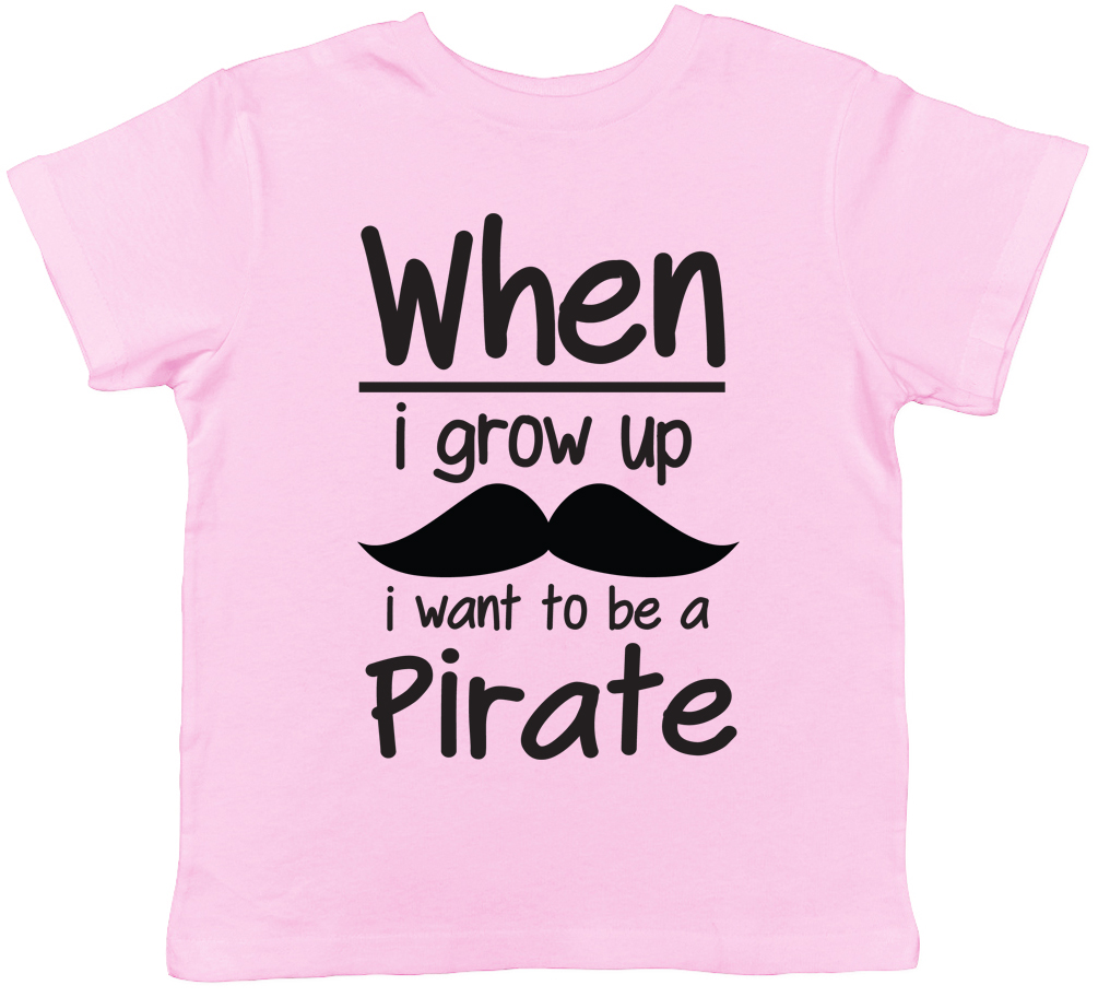 When I Grow Up I want to be a Pirate Childrens Kids T-Shirt Boys Girls Gift Tee - Picture 3 of 8