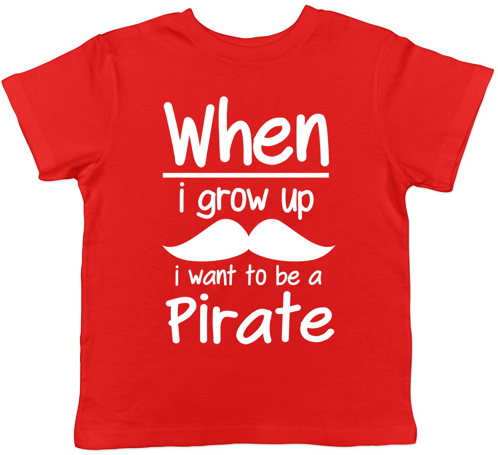 When I Grow Up I want to be a Pirate Childrens Kids T-Shirt Boys Girls Gift Tee - Picture 8 of 8