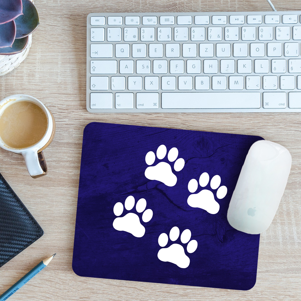 Paw Prints Mouse Mat Pad 24cm x 19cm - Picture 4 of 11