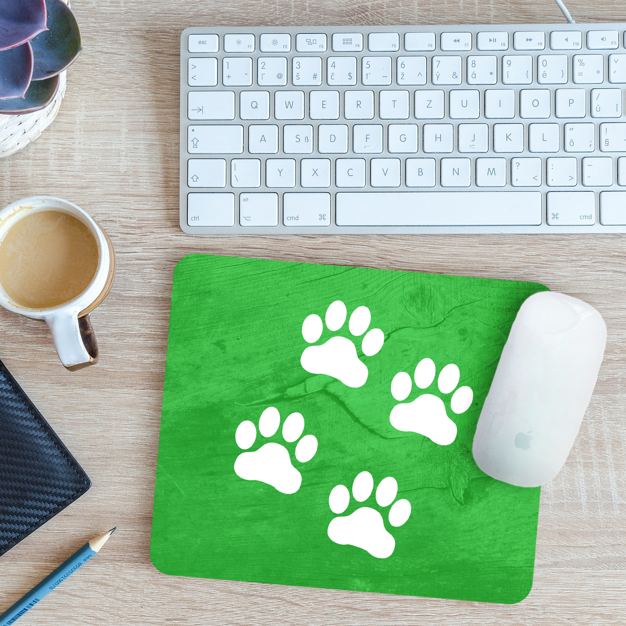 Paw Prints Mouse Mat Pad 24cm x 19cm - Picture 5 of 11