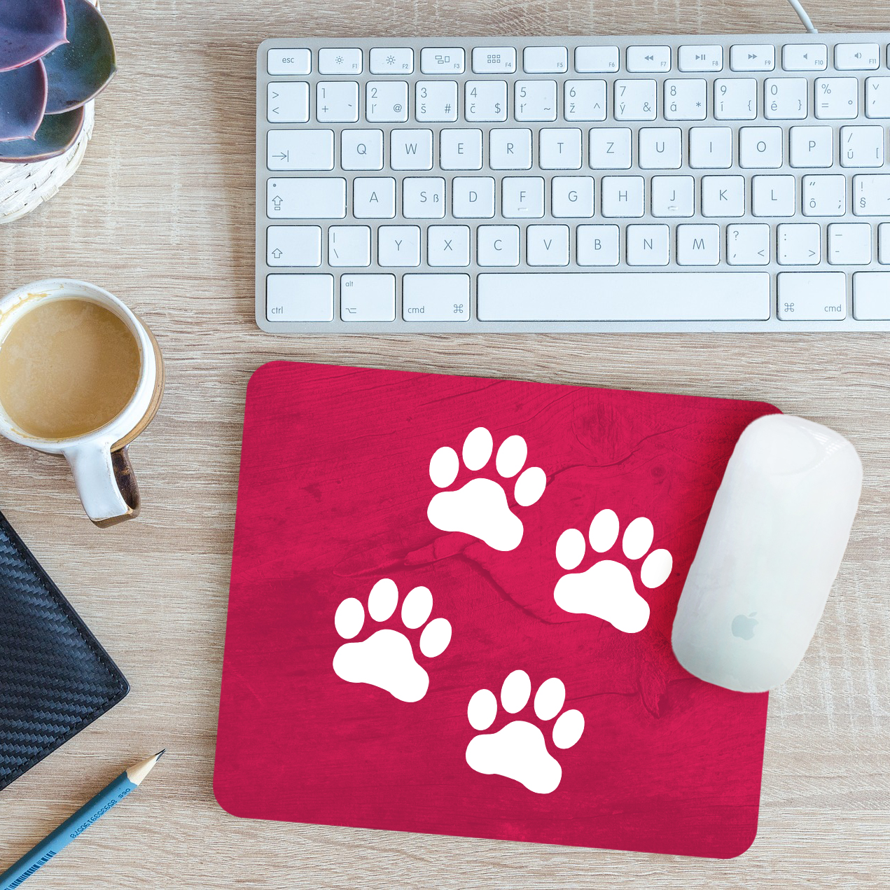 Paw Prints Mouse Mat Pad 24cm x 19cm - Picture 6 of 11