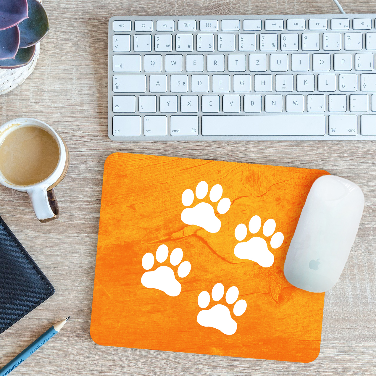 Paw Prints Mouse Mat Pad 24cm x 19cm - Picture 7 of 11