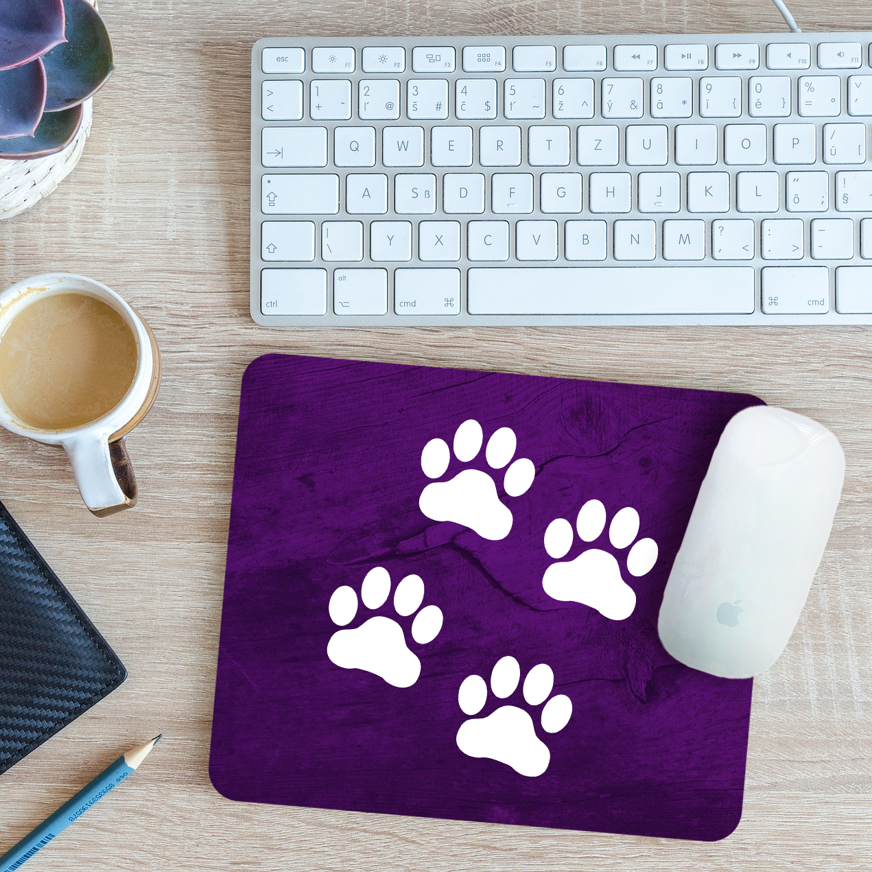 Paw Prints Mouse Mat Pad 24cm x 19cm - Picture 8 of 11