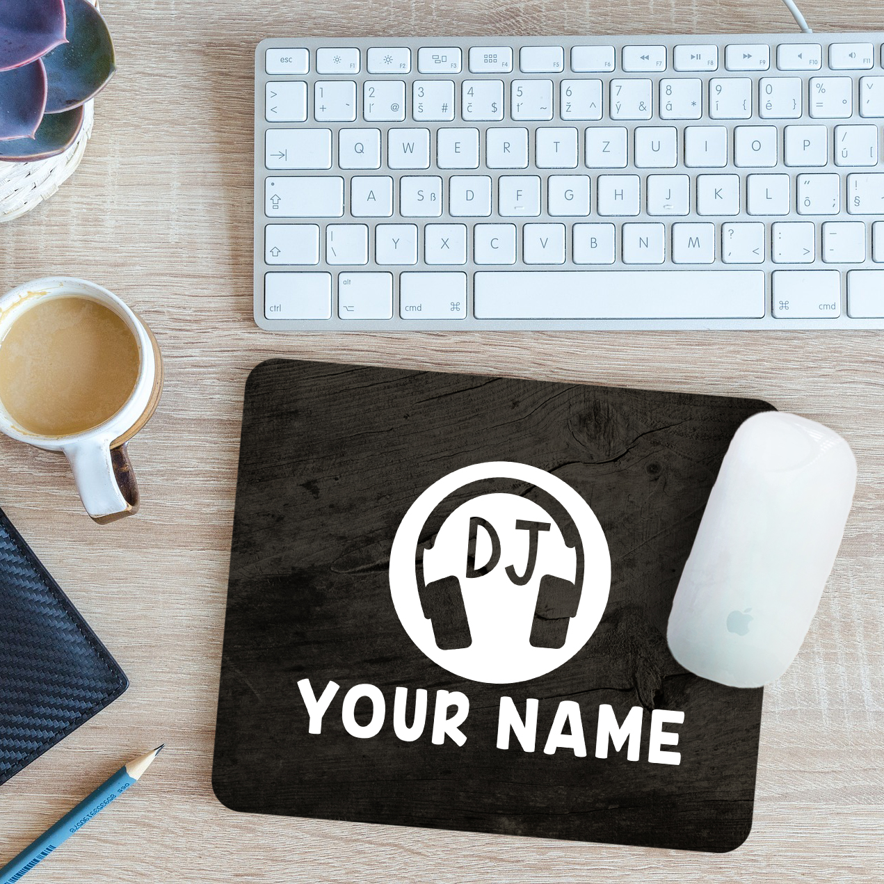 Personalised DJ Mouse Mat Pad 24cm x 19cm - Picture 2 of 11