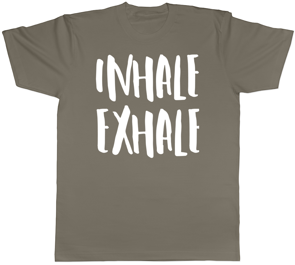 Inhale Exhale Yoga Exercise Mens Womens Unisex Tee T-Shirt - Picture 8 of 8