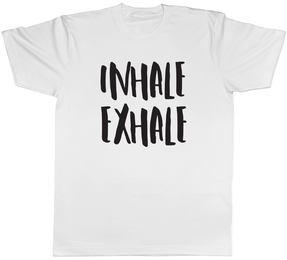 Inhale Exhale Yoga Exercise Mens Womens Unisex Tee T-Shirt - Picture 7 of 8