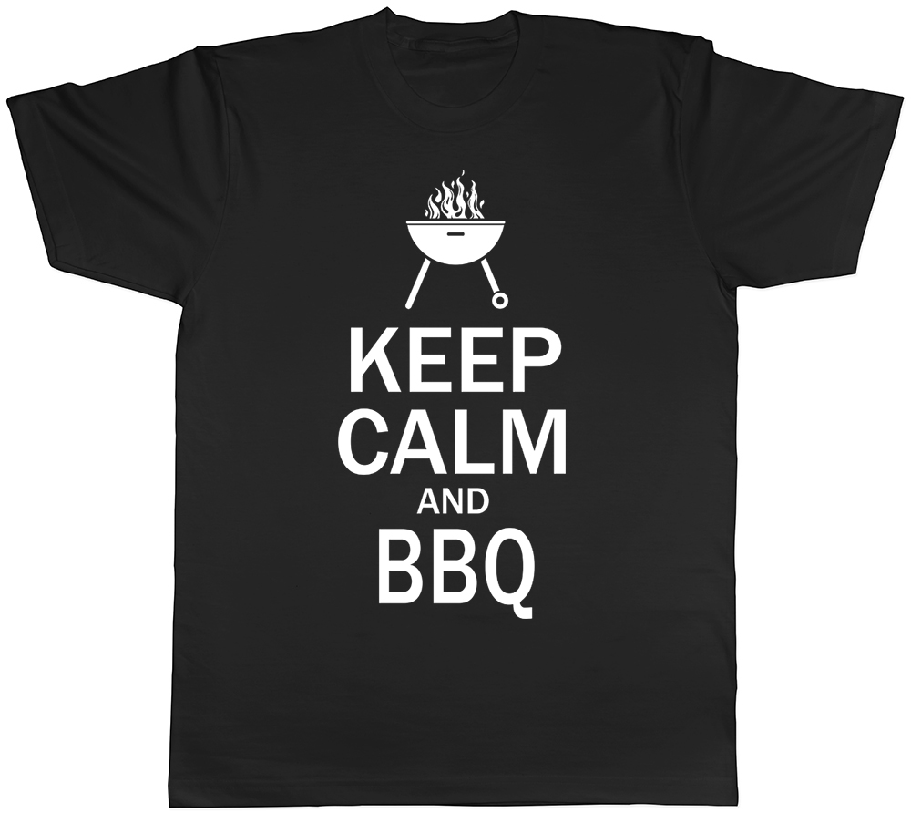 Keep Calm and BBQ Mens Barbecue Grill Meat Summer Food Tee