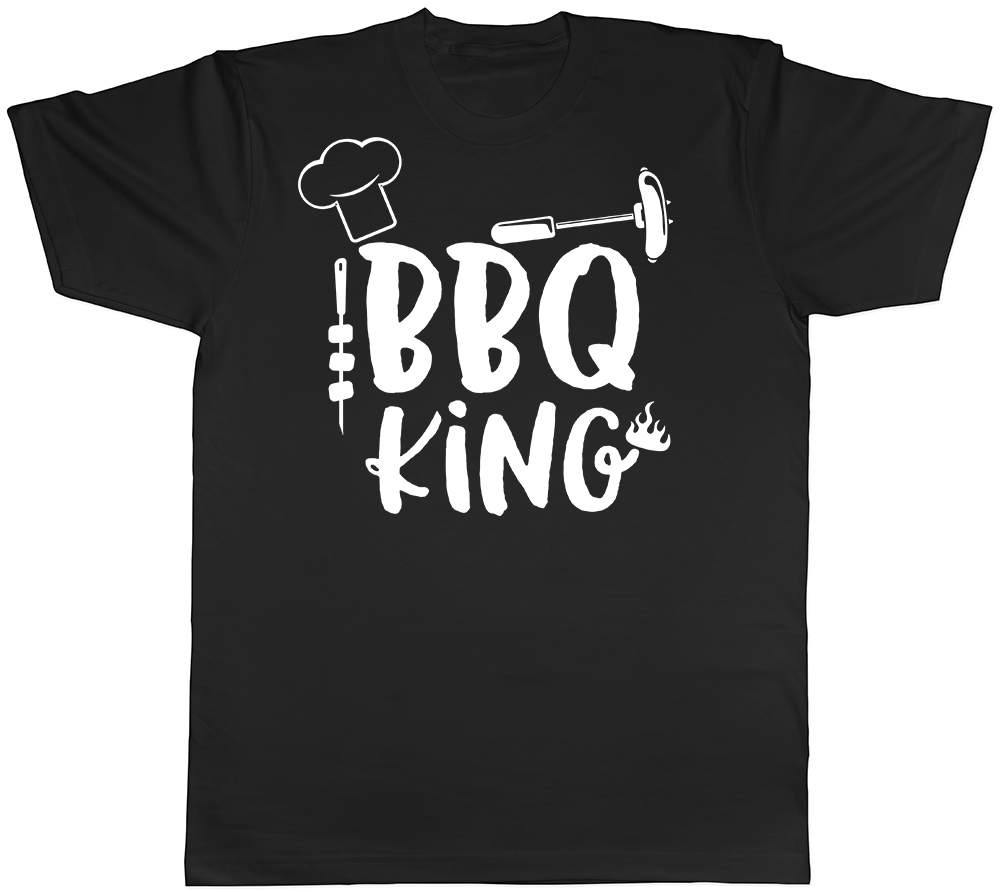 BBQ King Mens Tee Barbecue Meat Grill Beer Summer Birthday Gift T-Shirt
