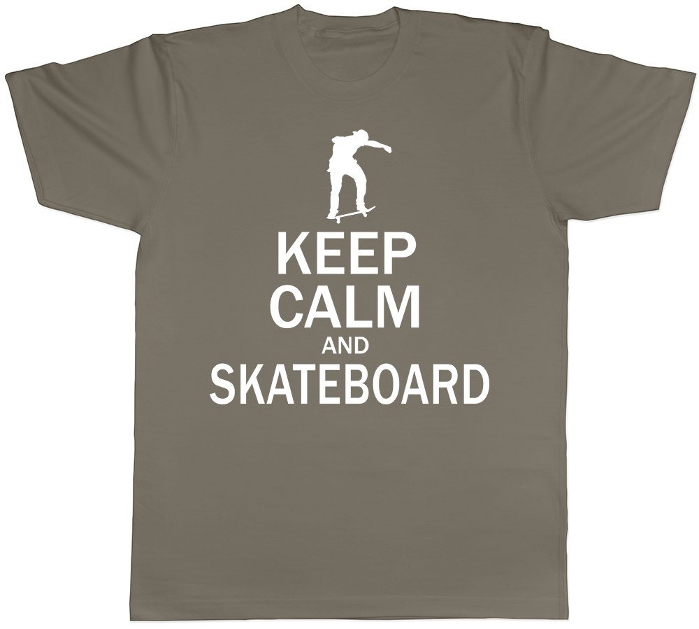 Keep Calm and Skateboard Mens Tee T-Shirt - Picture 8 of 8