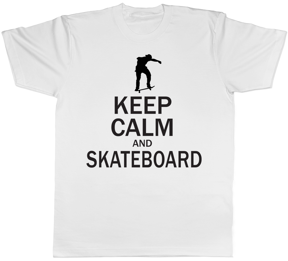 Keep Calm and Skateboard Mens Tee T-Shirt - Picture 7 of 8