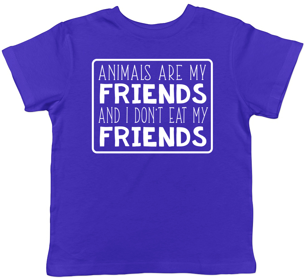 Animals are my Friends & I don't eat my Friends Childrens Kids Boy Girl T-shirt 