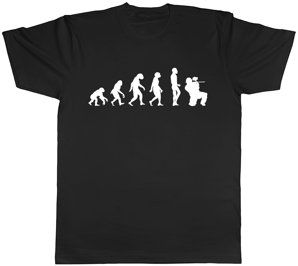Evolution of Paintballing Unisex Mens Womens Ladies T-Shirt Tee