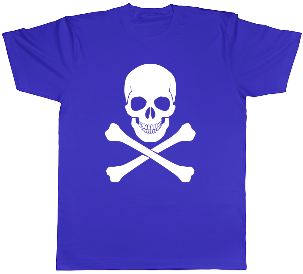 Skull and Crossbones Gothic Unisex Mens Womens T-Shirt Tee - Picture 3 of 7