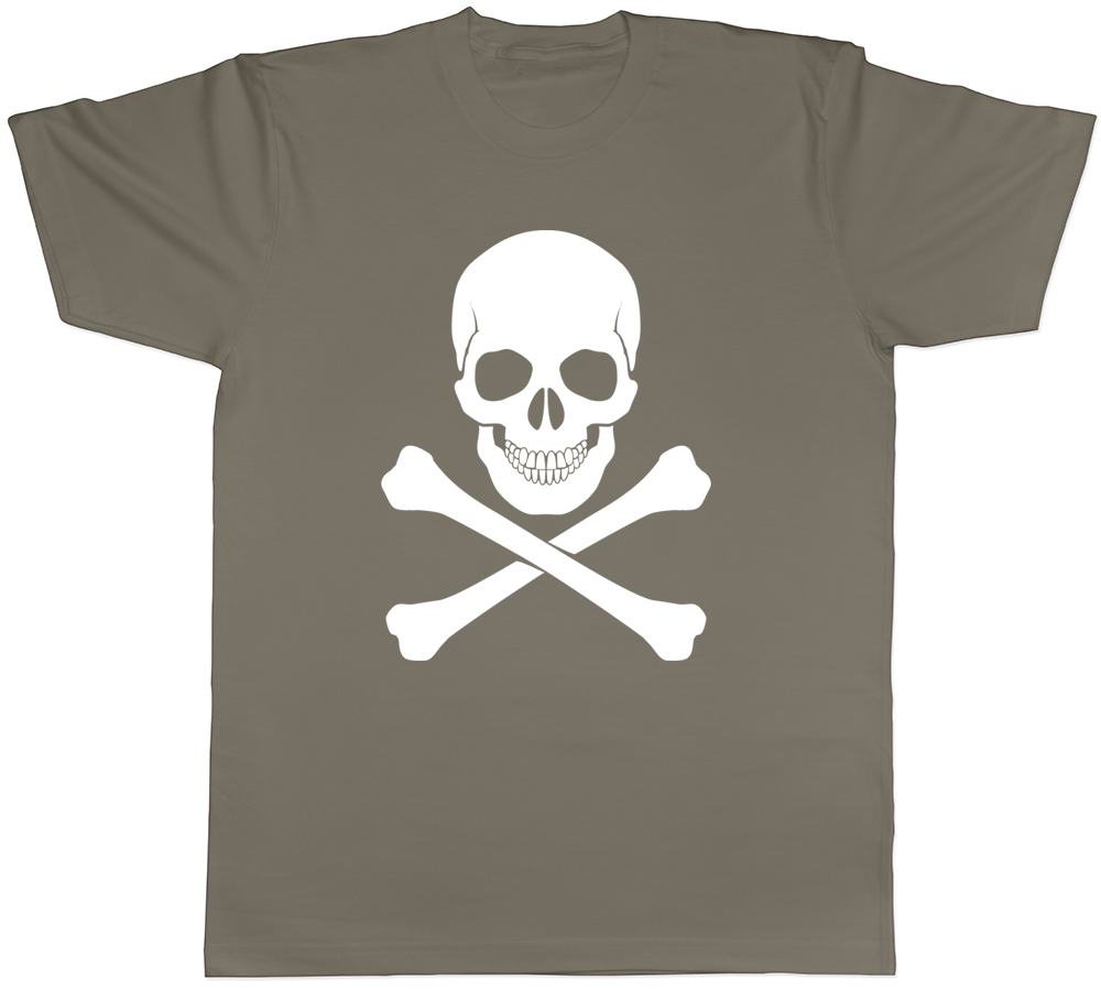Skull and Crossbones Gothic Unisex Mens Womens T-Shirt Tee - Picture 7 of 7