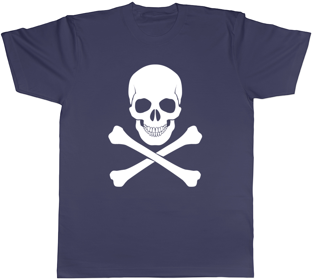 Skull and Crossbones Gothic Unisex Mens Womens T-Shirt Tee - Picture 4 of 7
