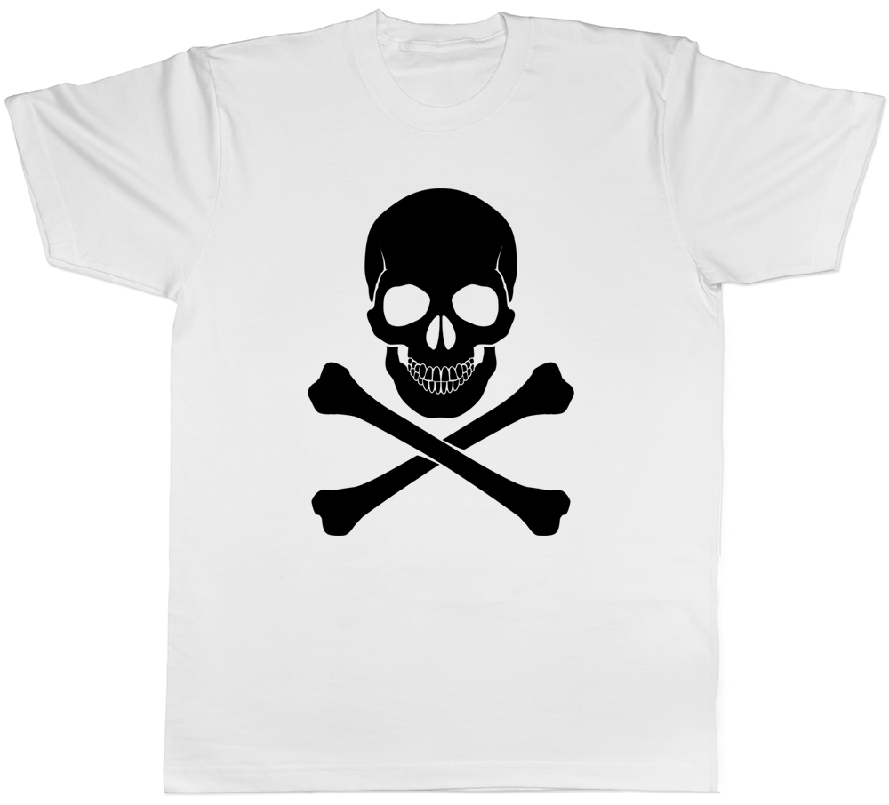Skull and Crossbones Gothic Unisex Mens Womens T-Shirt Tee - Picture 6 of 7