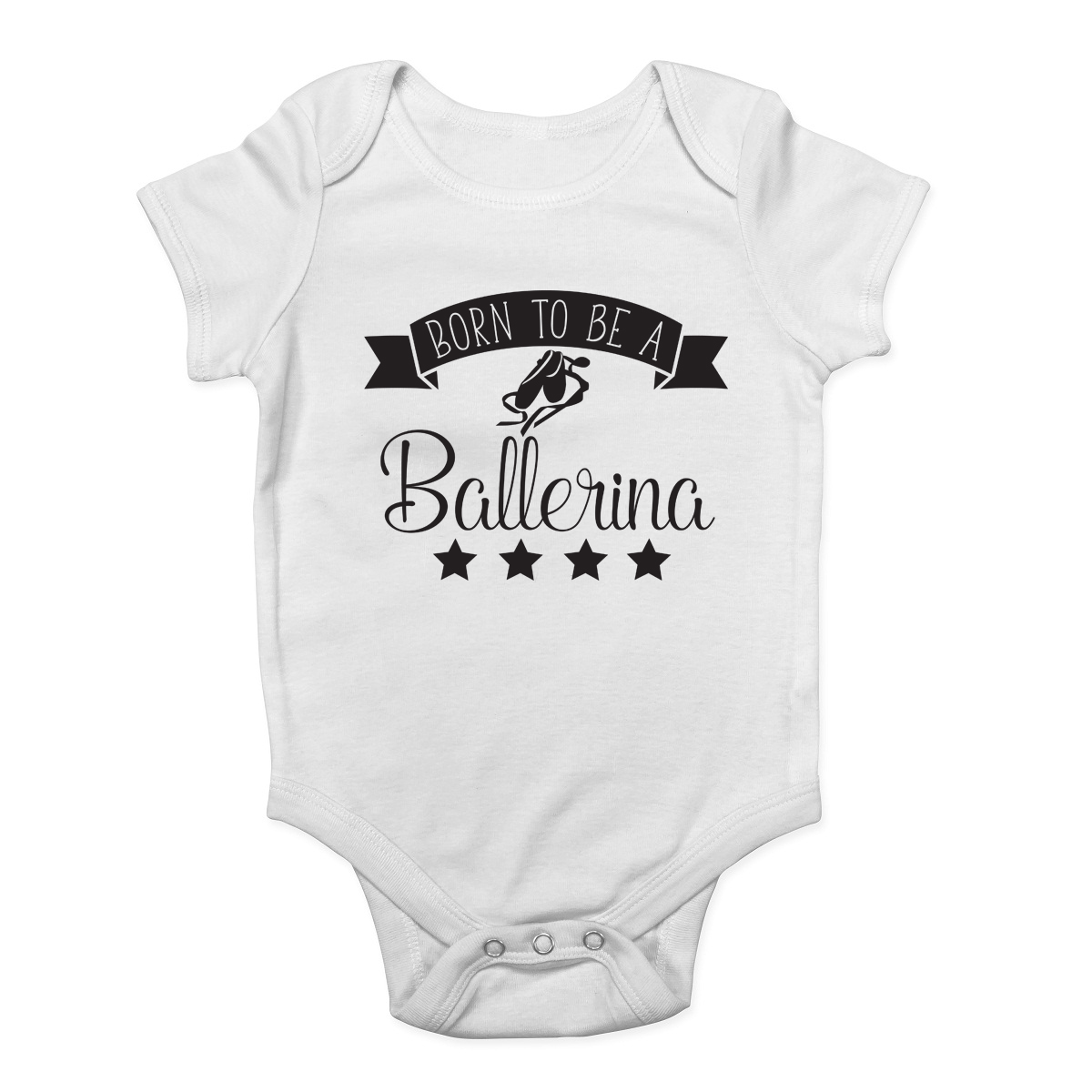 Born to be a Ballerina Mädchen Ballett Baby Grow Weste Body - Bild 2 von 2