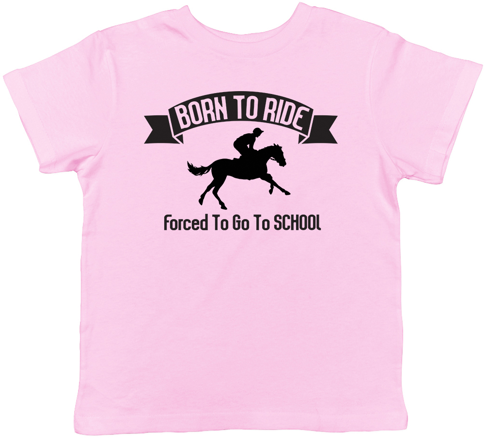 Born to Ride Horses Childrens Kids Girls Boys T-Shirt Tee