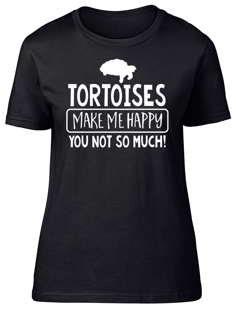 Womens Tortoises make me Happy, You not so Much Funny Ladies Fitted T-Shirt - Picture 2 of 8