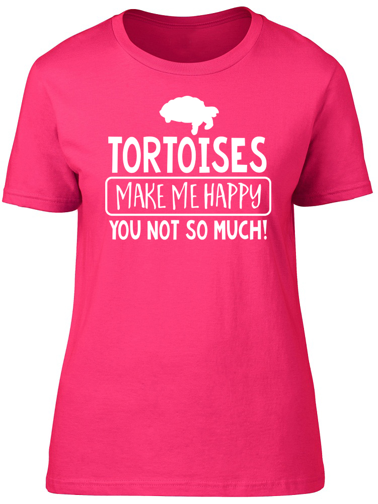 Womens Tortoises make me Happy, You not so Much Funny Ladies Fitted T-Shirt - Picture 3 of 8