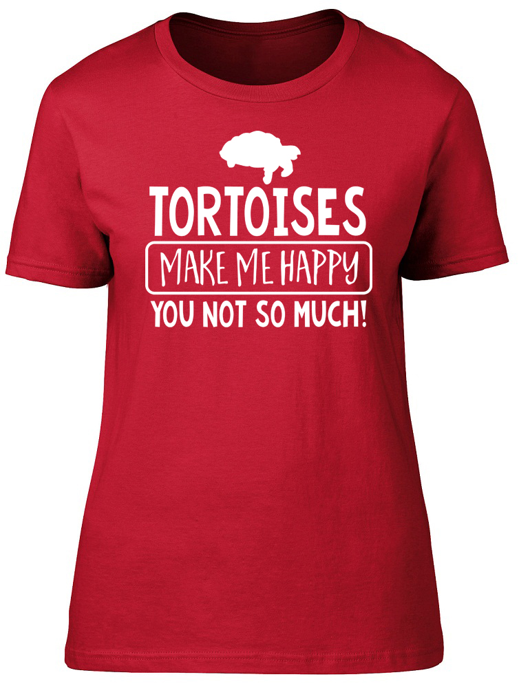 Womens Tortoises make me Happy, You not so Much Funny Ladies Fitted T-Shirt - Picture 5 of 8