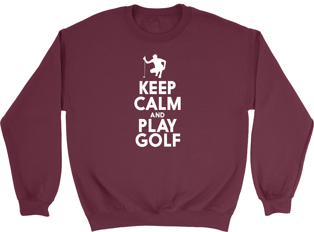 Sudadera unisex de golf Keep Calm and Play para hombre mujer y dama