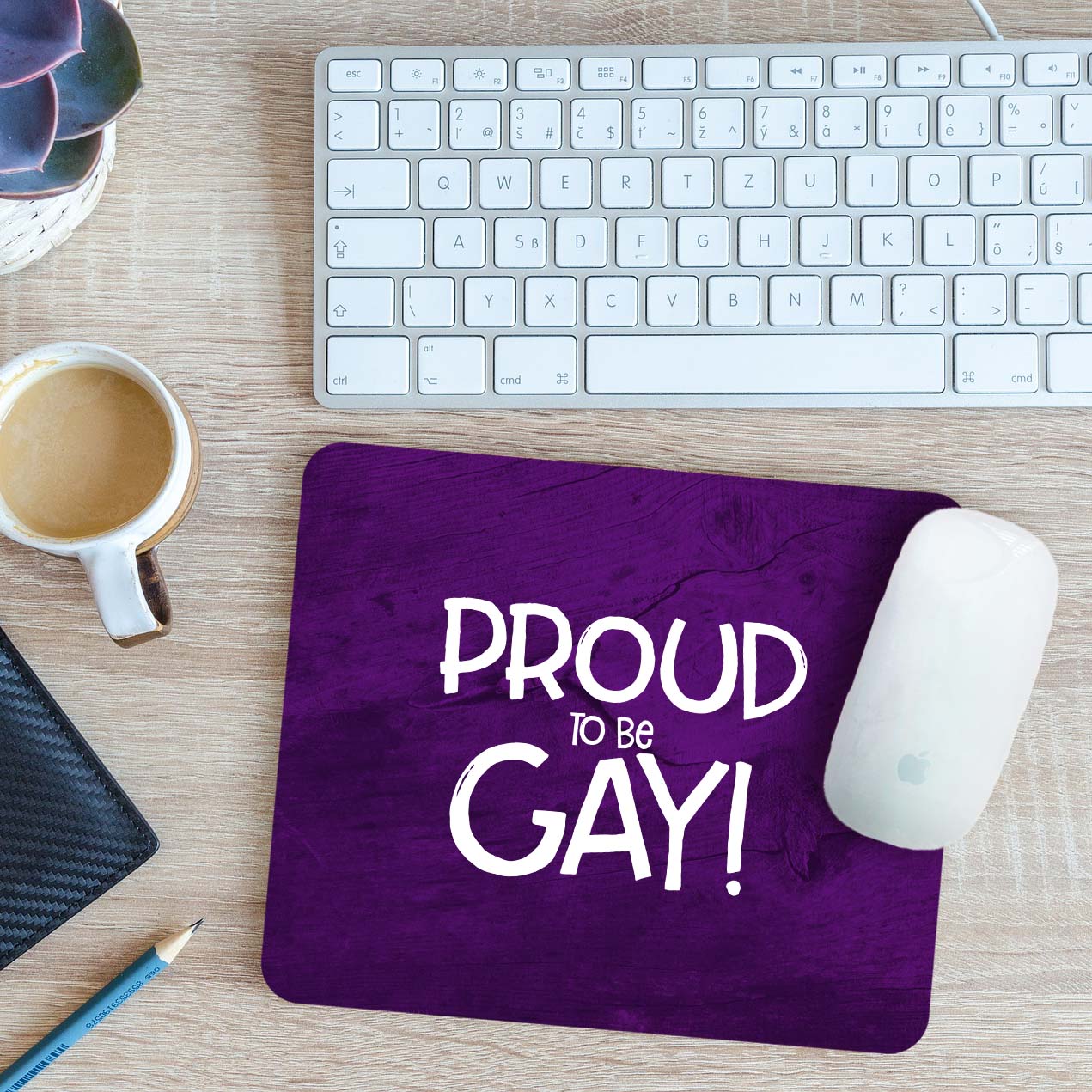 Proud To Be Gay Mouse Mat Pad 24cm x 19cm - Picture 8 of 11
