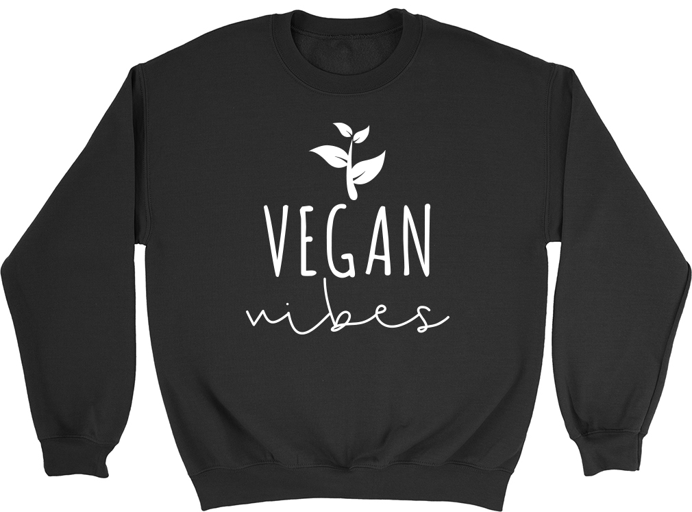 Vegan Vibes Mens Womens Ladies Sweatshirt Jumper