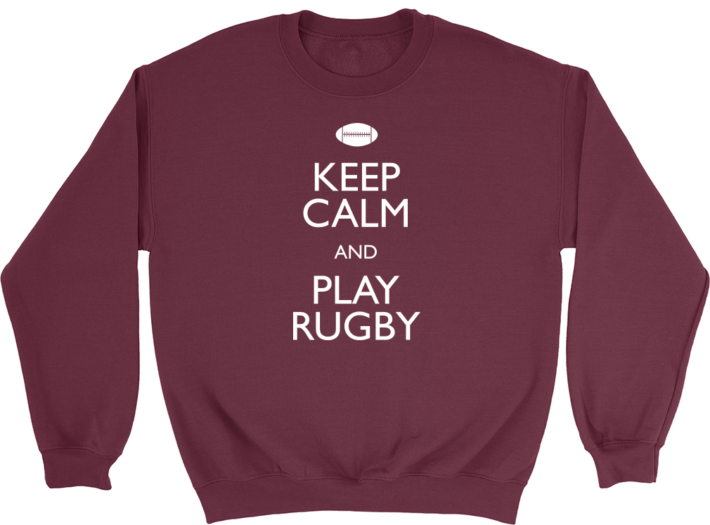 Sudadera Jumper Keep Calm and Play Rugby Hombre Mujer Damas