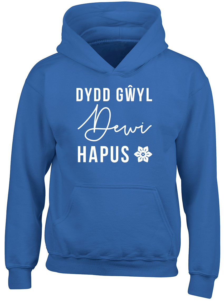 Happy St David's Day in Welsh Boys Girls Childrens Kids Hooded Top Hoodie