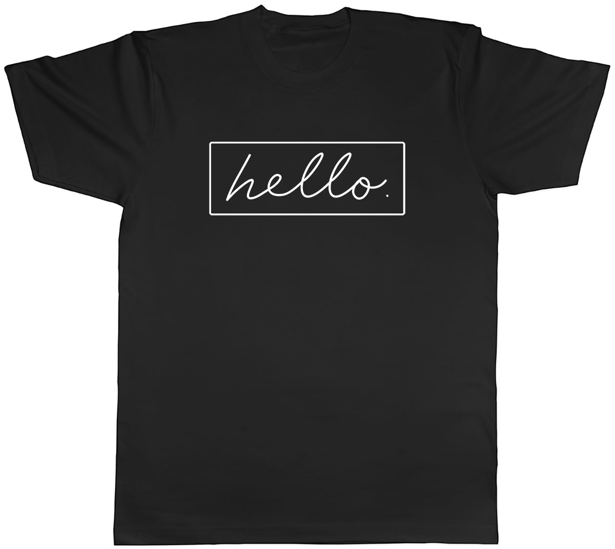 Hello In Different Language – English Mens Unisex T-Shirt Tee