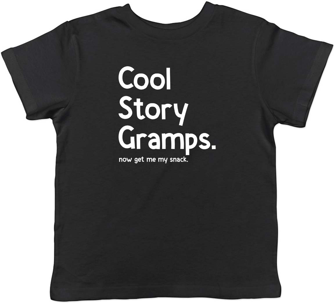 Cool Story Gramps Now Get Me My Snack Childrens Kids T-Shirt Boys