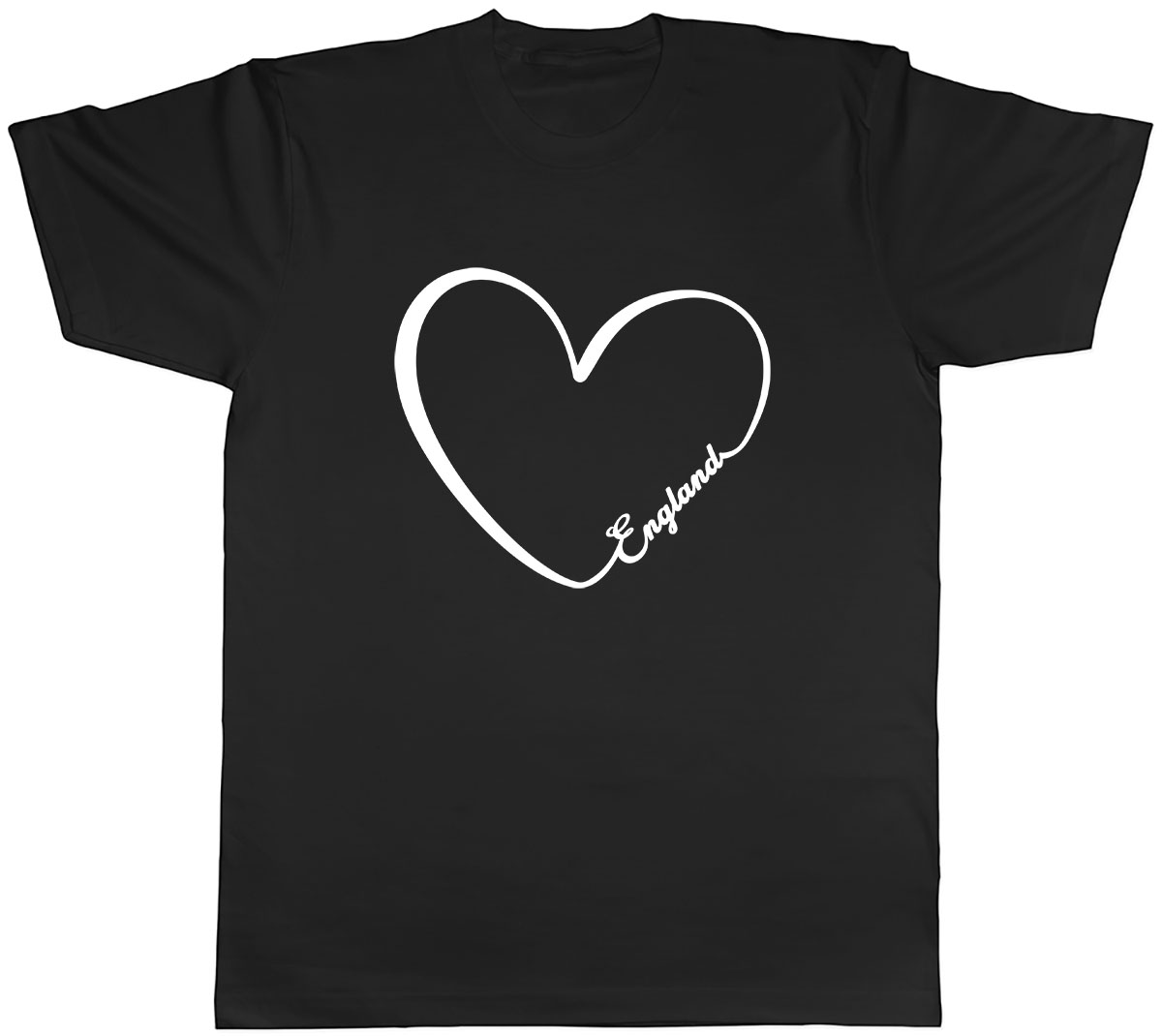 Love Heart – England Mens Unisex T-Shirt Tee