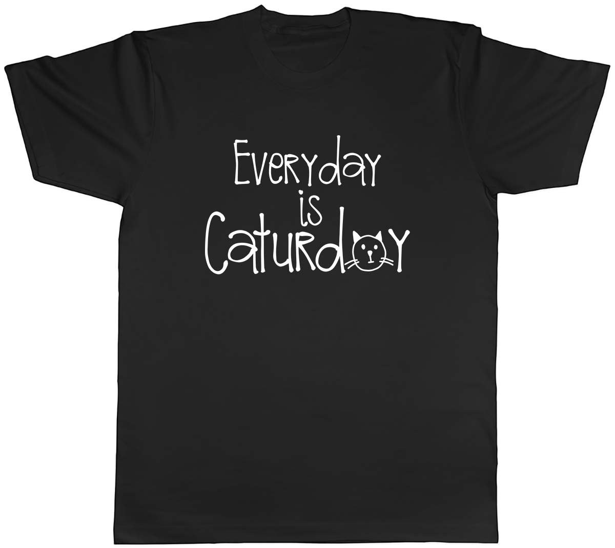 Everyday Is Caturday Mens Unisex T-Shirt Tee