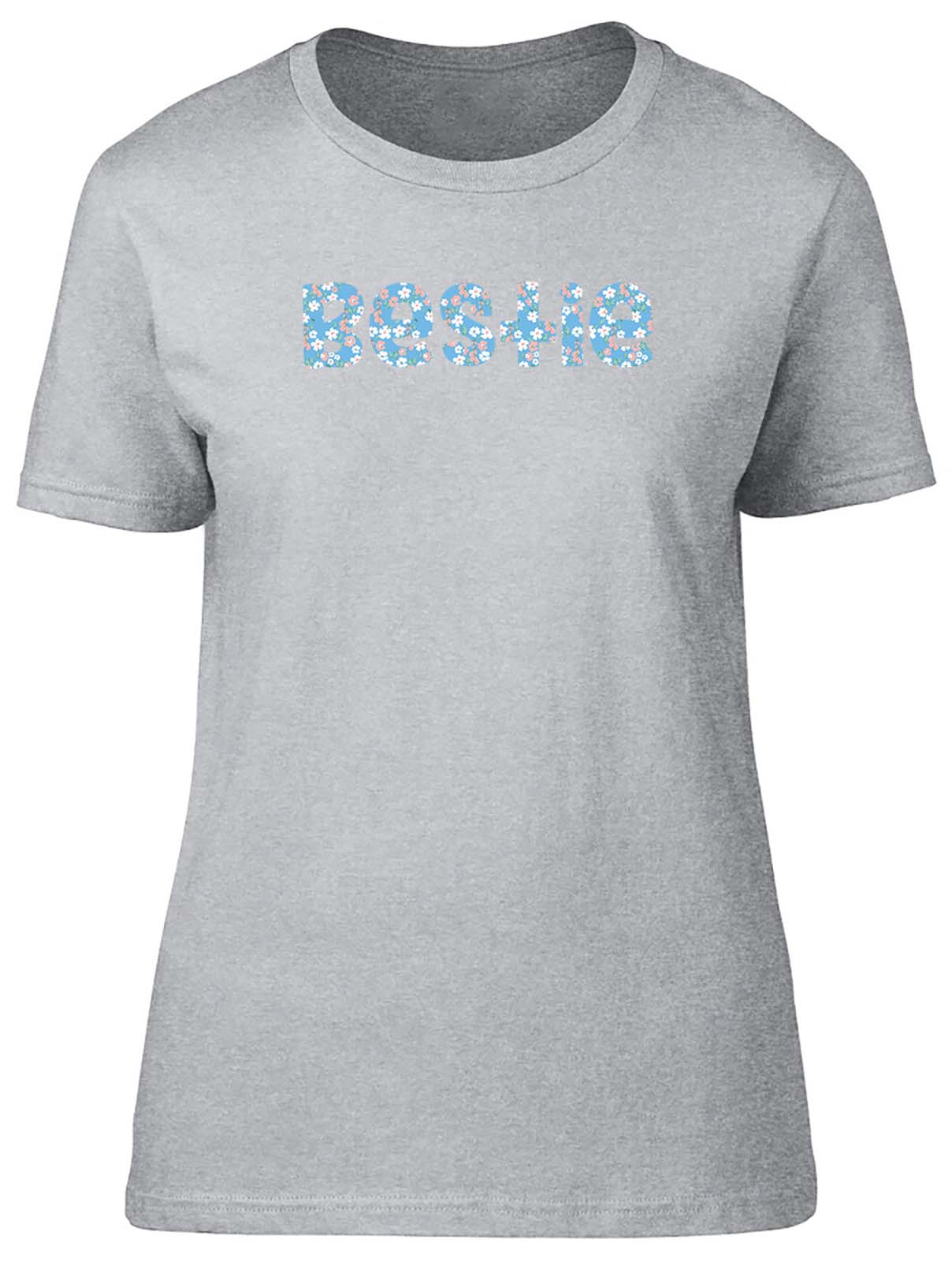 Flower Pattern Bestie Fitted Womens Ladies T Shirt Gift - Picture 8 of 8