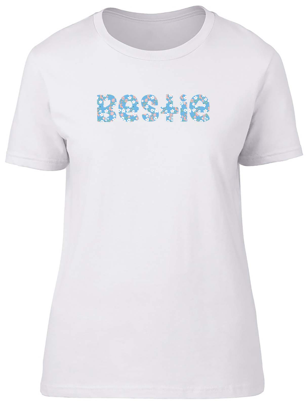 Flower Pattern Bestie Fitted Womens Ladies T Shirt Gift - Picture 7 of 8