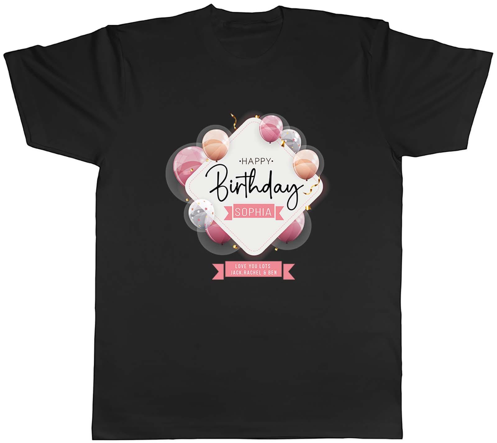 Personalised Happy Birthday Celebration Occasion Mens Unisex T-Shirt Tee Gift