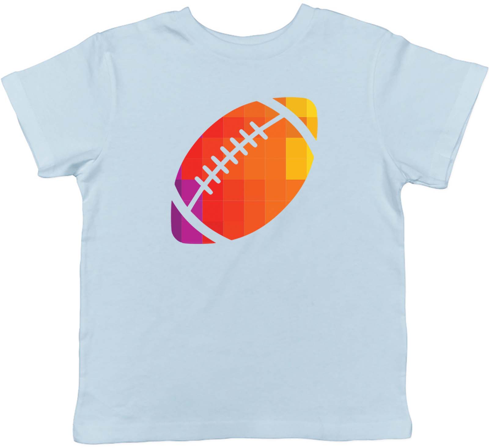 Sports Icon Rugby With Grid Colour Childrens Kids T-Shirt Boys Girls Gift